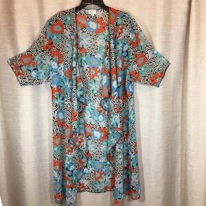 Lularoe Shirley Kimono Floral Duster size Med